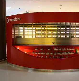 persiana vodafone muestra a medida